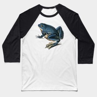 Blue Frog Hand drawn Baseball T-Shirt